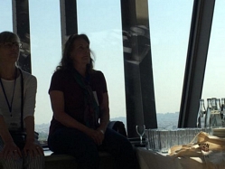 Joe Haldeman-Mary Hartig and Wendi Swidler at the Eiffel Tower reception